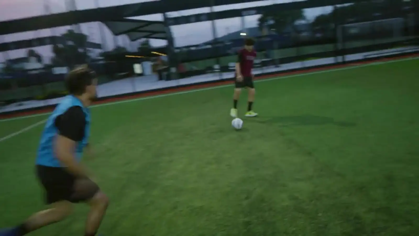 Players on the Sarturf pitch